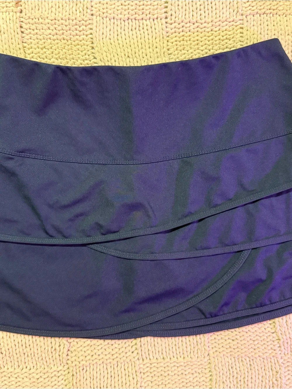 Lucky in Love Navy Layered Scallop skirt